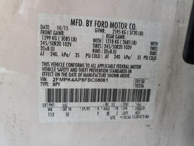 2015 FORD EDGE SPORT 2FMPK4AP8FBC08061