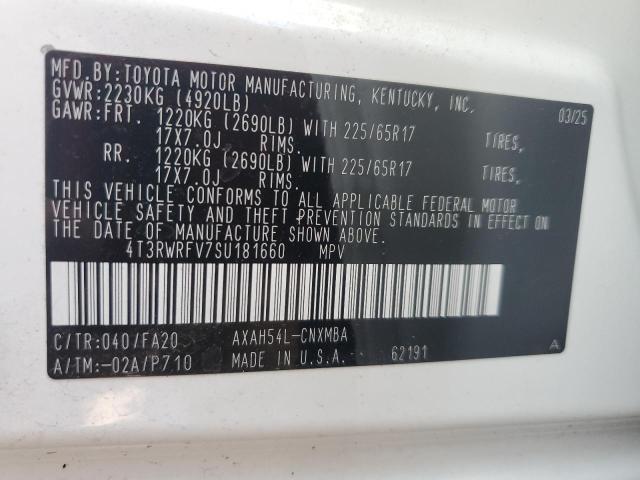 2025 TOYOTA RAV4 XLE HYBRID 4T3RWRFV7SU181660