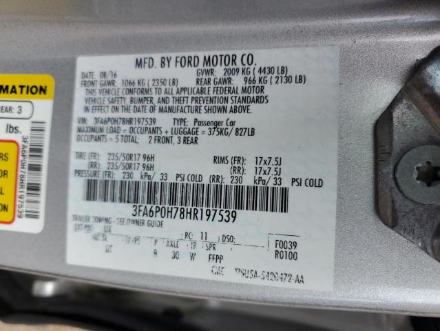 2017 FORD FUSION SE #3246115090