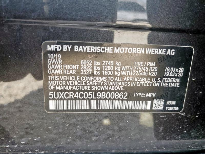 2020 BMW X5 SDRIVE 5UXCR4C05L9B00862