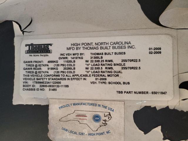 2010 THOMAS SCHOOL BUS #3273801355