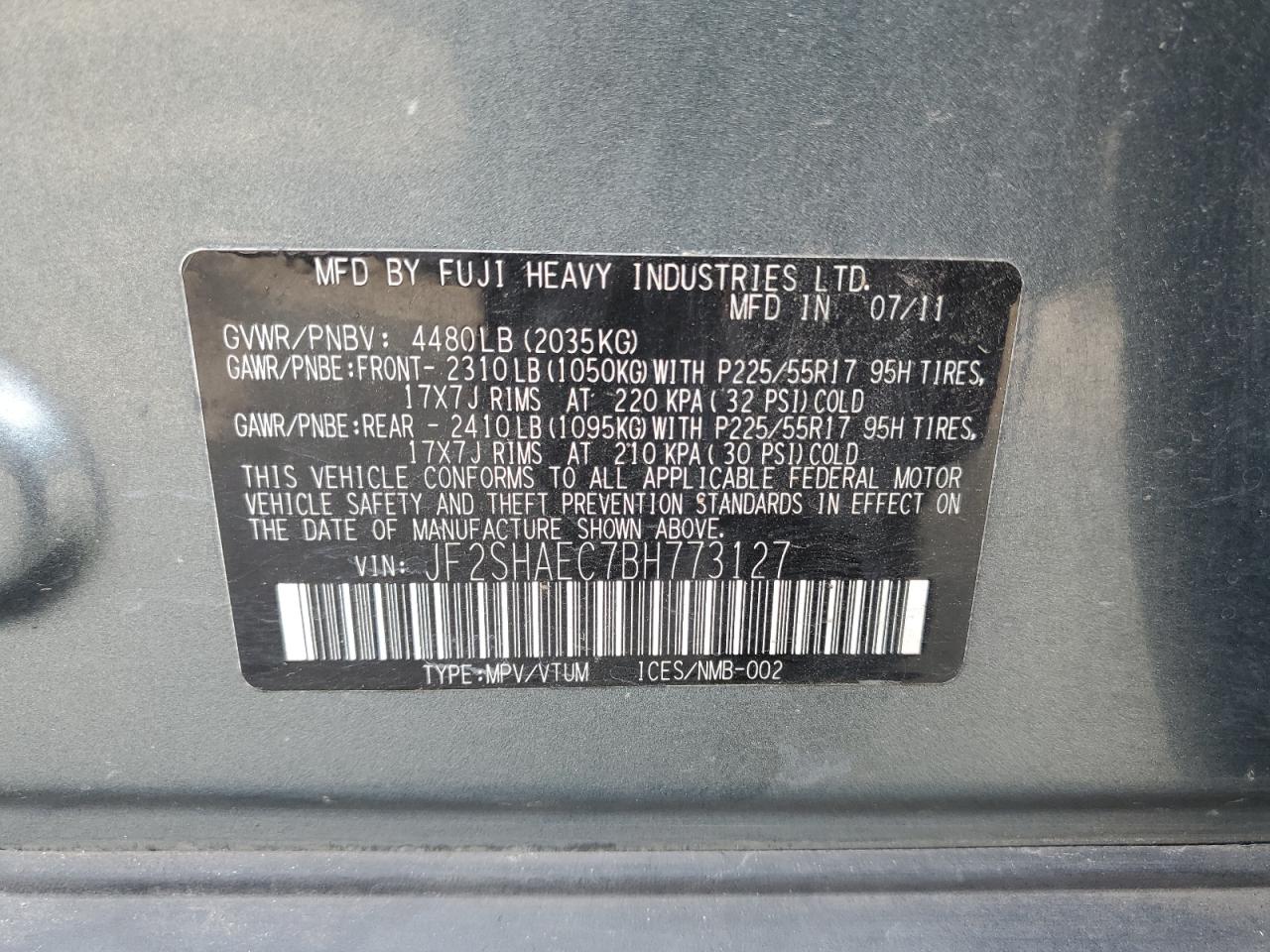 SUBARU FORESTER LIMITED