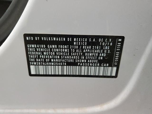 2017 VOLKSWAGEN JETTA S - 3VW2B7AJ6HM254076