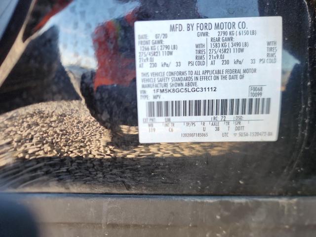 2020 FORD EXPLORER ST 1FM5K8GC5LGC31112