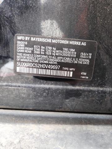 2017 BMW X5 XDRIVE3 5UXKR0C52H0V49697