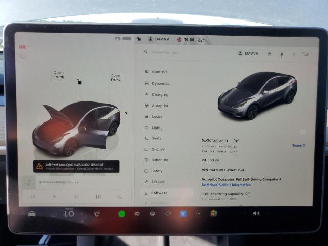 2025 TESLA MODEL Y 7SAYGDEE9SA357174