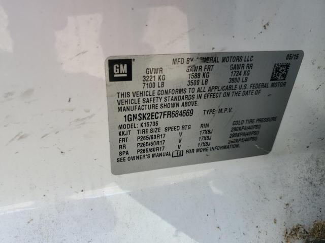 2015 CHEVROLET TAHOE 1GNSK2EC7FR684669