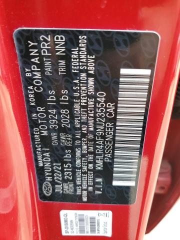 2022 HYUNDAI ELANTRA N KMHLR4AF9NU235540