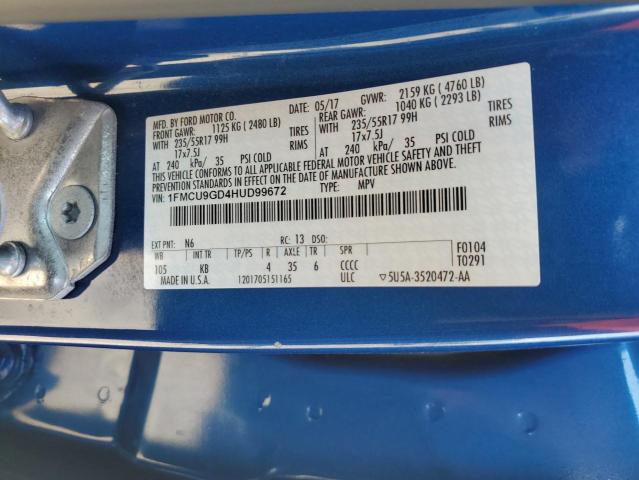 2017 FORD ESCAPE SE #3304641954