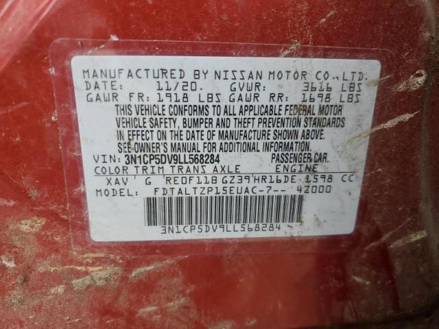 2020 NISSAN KICKS SR 3N1CP5DV9LL568284