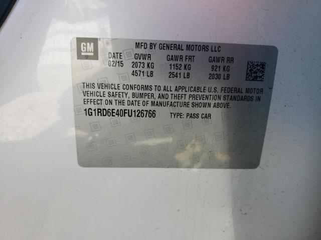 2015 CHEVROLET VOLT 1G1RD6E40FU126766