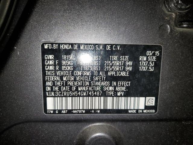 2016 HONDA HR-V EX - 3CZRU5H54GM745487