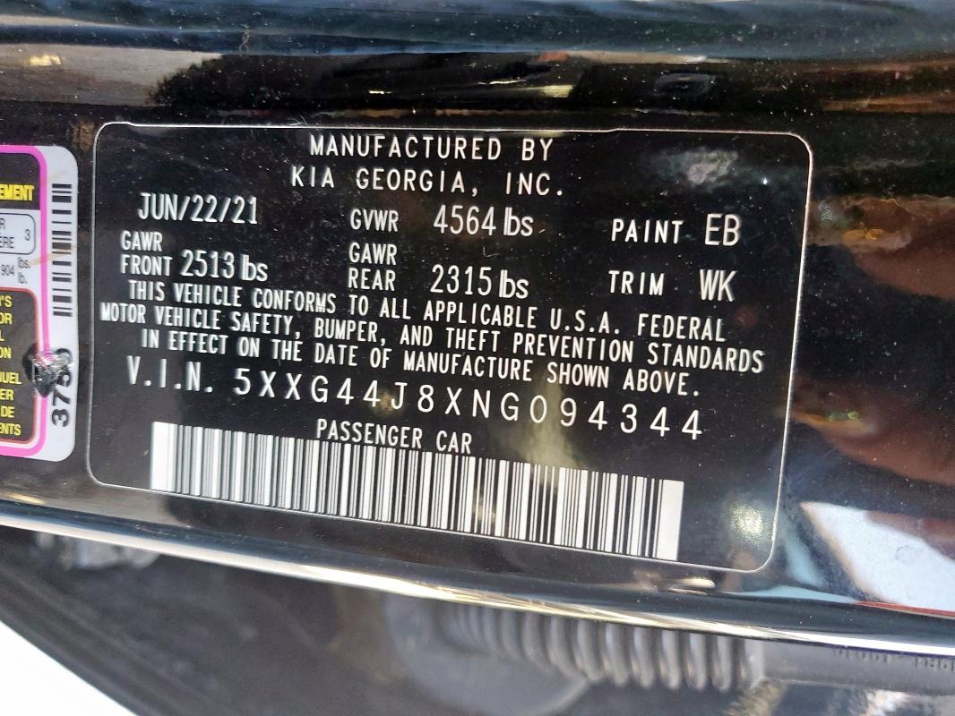 2022 KIA K5 GT 5XXG44J8XNG094344