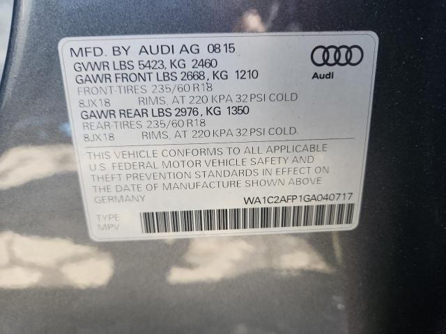 2016 AUDI Q5 PREMIUM WA1C2AFP1GA040717