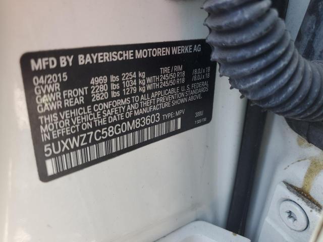 2016 BMW X3 SDRIVE2 5UXWZ7C58G0M83603