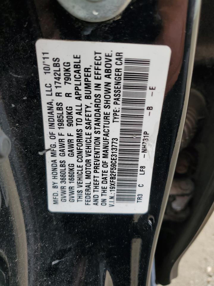 Lot #3302867916 2012 HONDA CIVIC LX