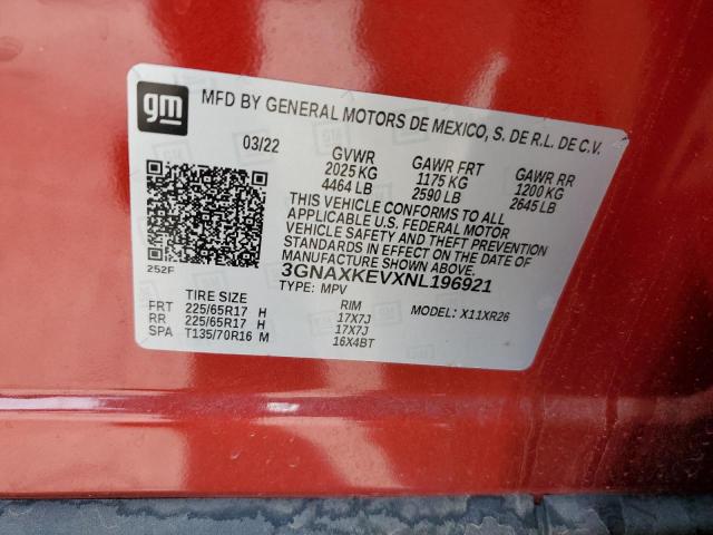 2022 CHEVROLET EQUINOX LT #3281495998