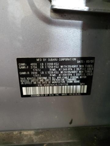 2020 SUBARU OUTBACK 4S4BTAAC4L3191130
