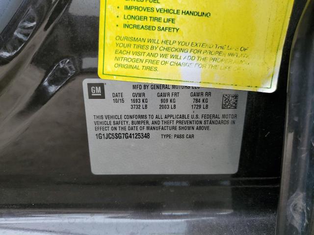 2016 CHEVROLET SONIC LT 1G1JC5SG7G4125348