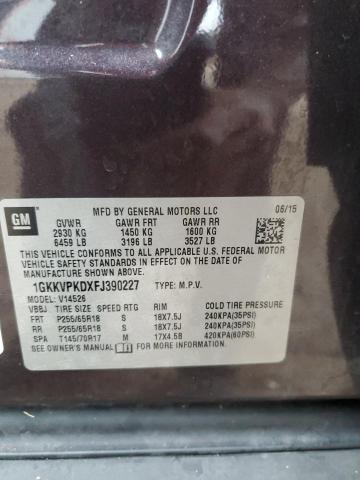 2015 GMC ACADIA SLE 1GKKVPKDXFJ390227