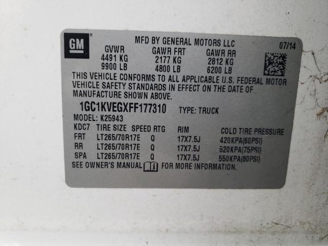 2015 CHEVROLET 2500 HD 1GC1KVEGXFF177310