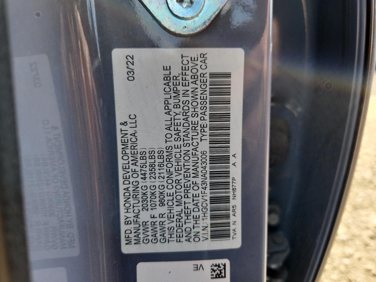 HONDA ACCORD SPORT SE