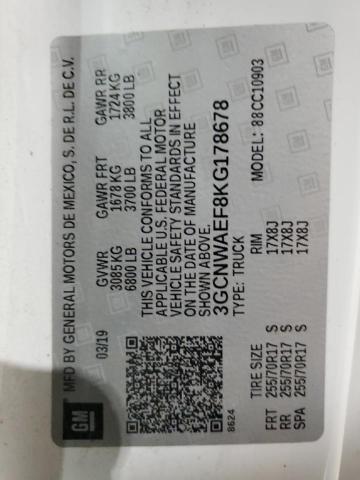 2019 CHEVROLET SILVERADO 3GCNWAEF8KG178678