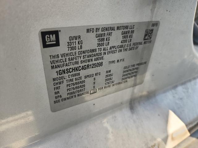 2016 CHEVROLET SUBURBAN C 1GNSCHKC4GR125098