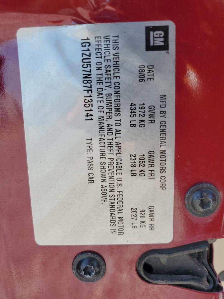 Lot #3260333698 2007 CHEVROLET MALIBU LTZ