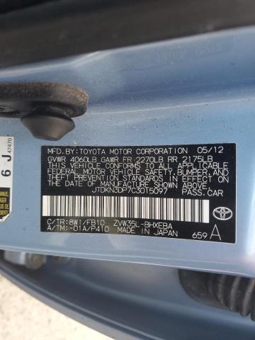 2012 TOYOTA PRIUS PLUG-IN - JTDKN3DP7C3015097