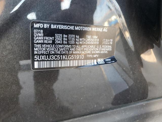 2019 BMW X4 XDRIVE30I 5UXUJ3C51KLG51910