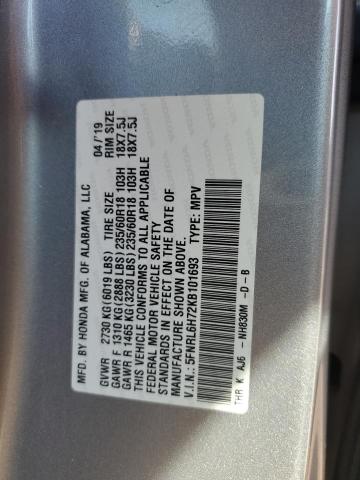 2019 HONDA ODYSSEY EX 5FNRL6H72KB101693