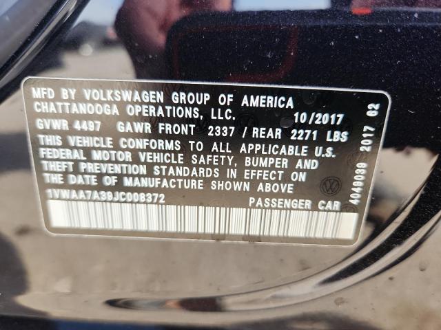 2018 VOLKSWAGEN PASSAT S - 1VWAA7A39JC008372