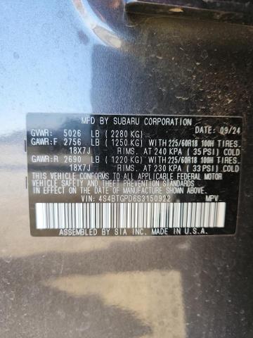 2025 SUBARU OUTBACK TO 4S4BTGPD6S3150922