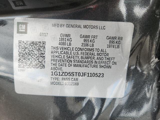 2018 CHEVROLET MALIBU LT - 1G1ZD5ST0JF110523