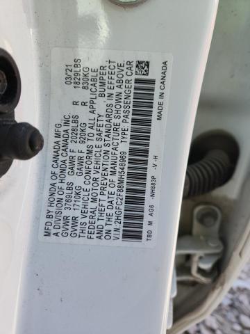 2021 HONDA CIVIC SPORT - 2HGFC2F88MH548969