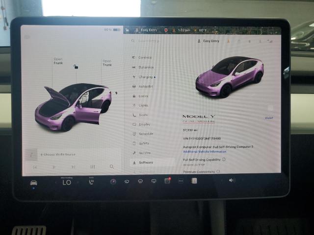 2021 TESLA MODEL Y 5YJYGDEF3MF178480