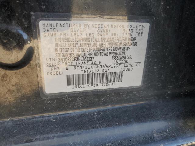 2017 NISSAN VERSA NOTE S 3N1CE2CP3HL360237