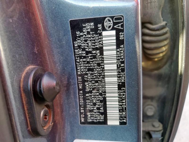 2017 TOYOTA COROLLA L 2T1BURHE7HC746772