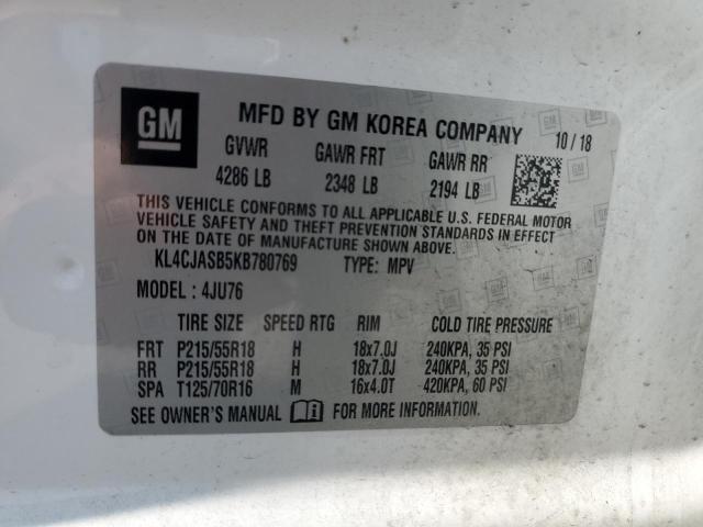 2019 BUICK ENCORE PREFERRED KL4CJASB5KB780769