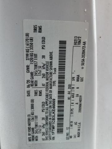 2020 FORD F150 1FTMF1CB3LKE46669