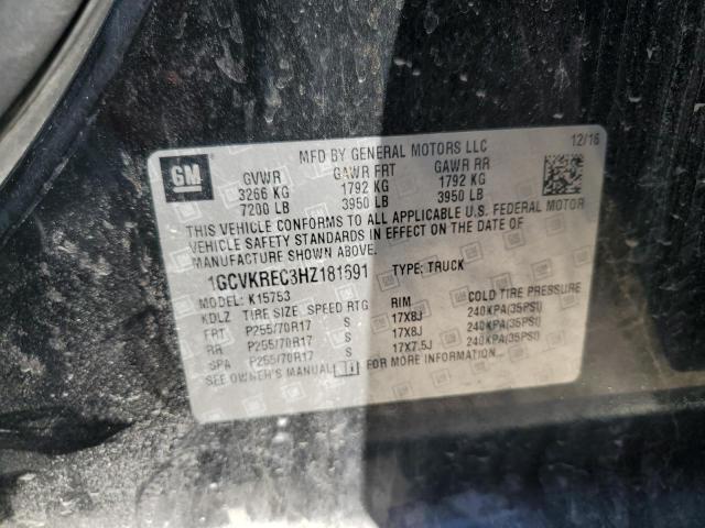 2017 CHEVROLET SILVERADO K1500 LT 1GCVKREC3HZ181691