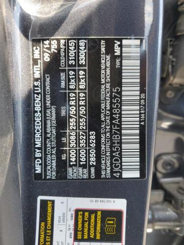 2015 MERCEDES-BENZ ML 350 4MA 4JGDA5HB7FA485575