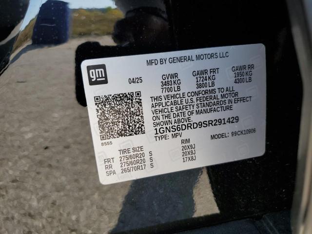 2025 CHEVROLET SUBURBAN K 1GNS6DRD9SR291429