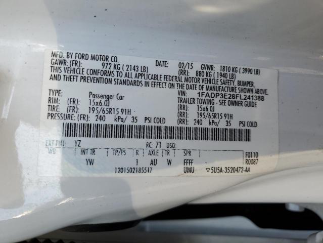 2015 FORD FOCUS S - 1FADP3E28FL241388