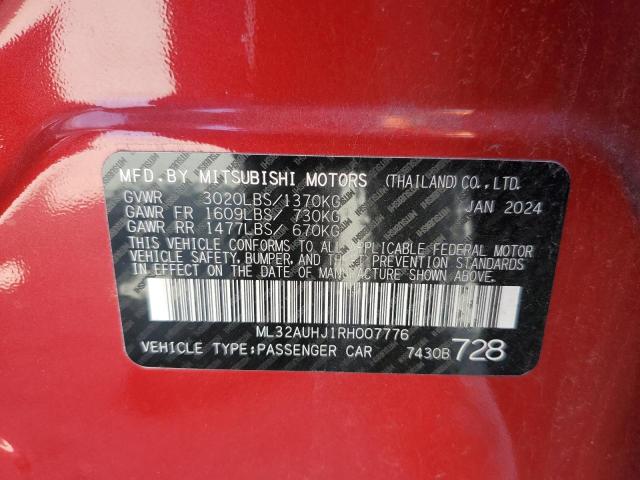 2024 MITSUBISHI MIRAGE ES ML32AUHJ1RH007776