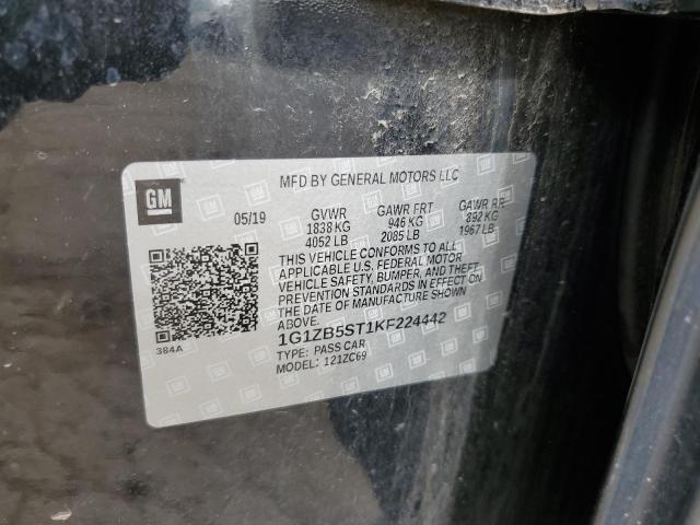 2019 CHEVROLET MALIBU LS 1G1ZB5ST1KF224442