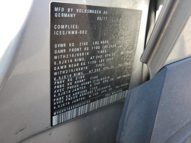 2017 VOLKSWAGEN TIGUAN TRE WVGHV7AXXHK039764