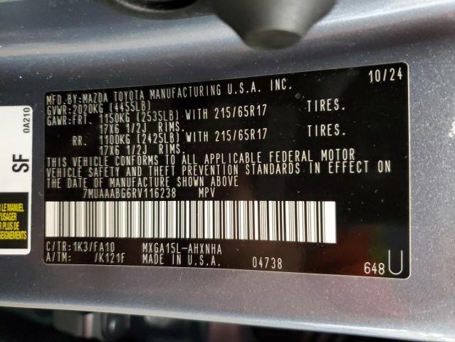 2024 TOYOTA COROLLA CROSS L 7MUAAABG6RV116238