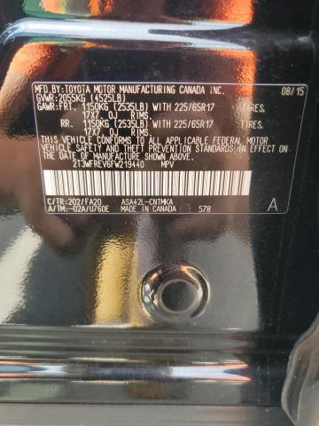 2015 TOYOTA RAV4 XLE 2T3WFREV6FW219440